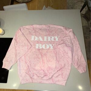Dairy Boy Sold Out M Pink Bubblegum Camo with Puff Lettering in White